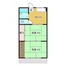 土讃線/土佐一宮駅 徒歩30分 1階 築40年 2DKの間取り
