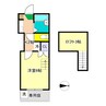 オクトスクエア 1Kの間取り