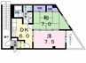 シュマンハウス 2DKの間取り