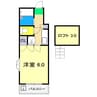 オクトスクエア 1Kの間取り