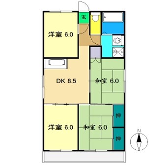 間取図 コーポ公文