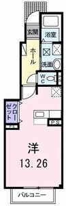 マンモス　よこやま　Ⅰ 1Kの間取り