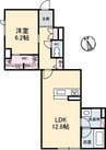 ベレオ中須賀 1LDKの間取り
