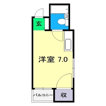 間取図 高知市電ごめん線・伊野線/上町二丁目駅 徒歩4分 4階 築34年