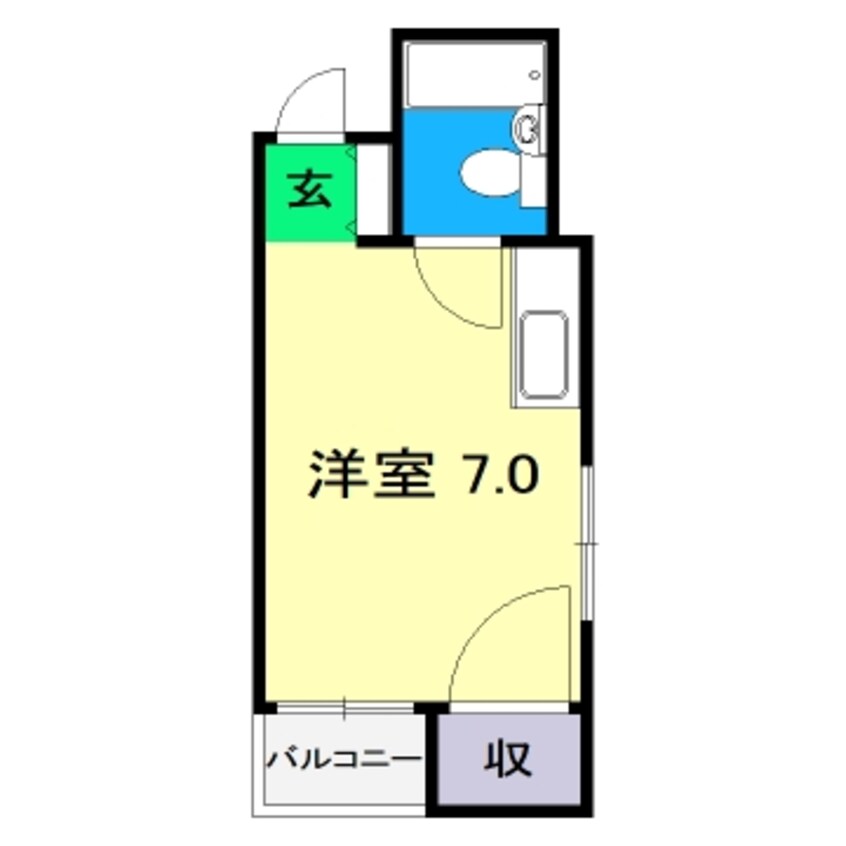 間取図 高知市電ごめん線・伊野線/上町二丁目駅 徒歩4分 4階 築34年