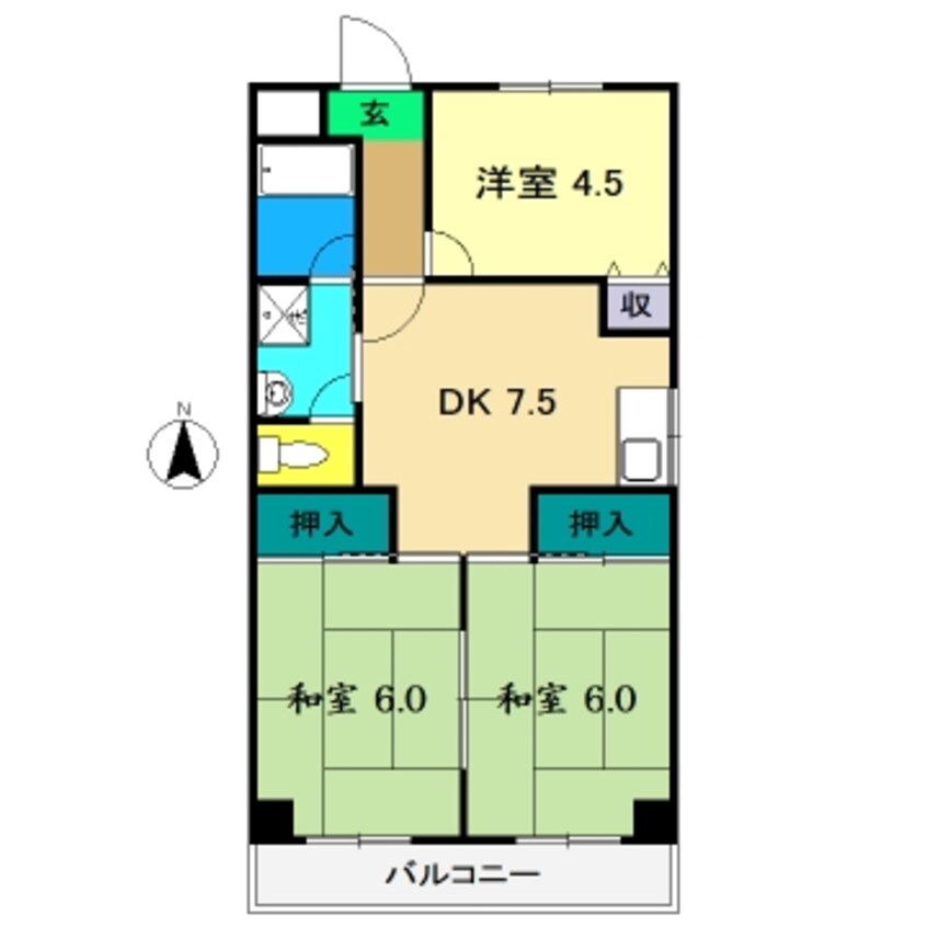 間取図 シャルム葛島