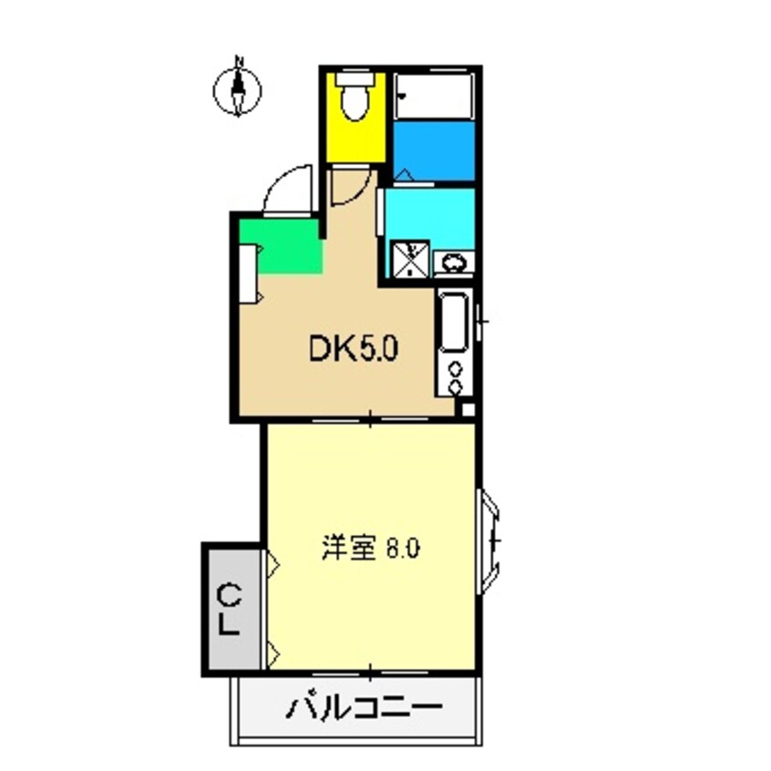 間取図 コーポABA