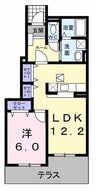 サニースクエア　Ｂ 1LDKの間取り