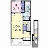 サンク・ブローテ 1LDKの間取り