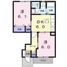 メゾンあゆみＡ 2DKの間取り