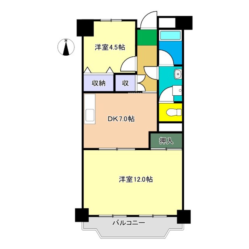 間取図 コーポ朝日Ⅴ