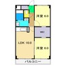 ブライトンコート中万々 2LDKの間取り