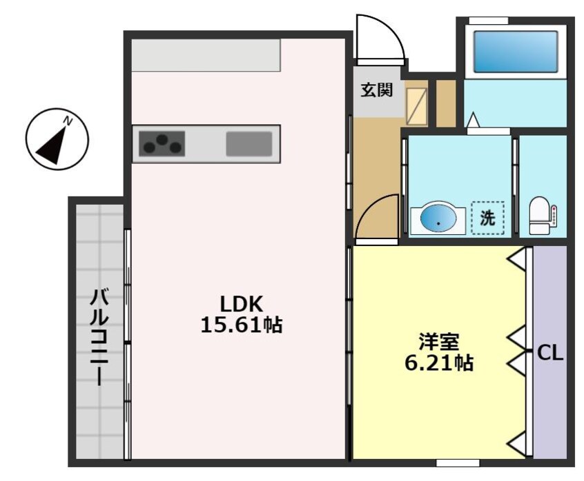 間取図 Proud秦南