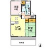 シャンポール Ⅱ 2LDKの間取り