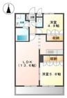 モンシェリカメリアⅡ 2LDKの間取り