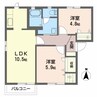 シャーメゾン北久保 A棟 2LDKの間取り