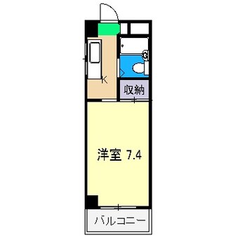 間取図 高知市電駅前線・桟橋線/桟橋通二丁目駅 徒歩8分 4階 築40年