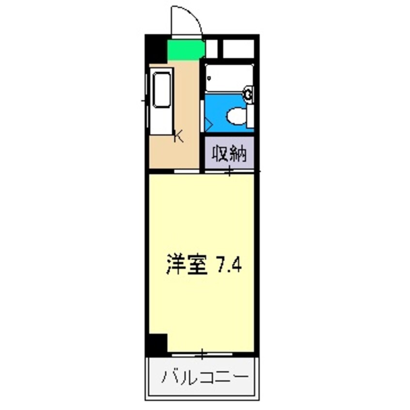 間取図 高知市電駅前線・桟橋線/桟橋通二丁目駅 徒歩8分 4階 築40年