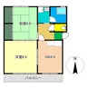 八木マンション 2DKの間取り