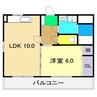 フェリス 1LDKの間取り