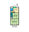 ハッピー旭2号館 2DKの間取り
