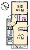 シャーメゾン南風 1LDKの間取り