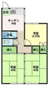ハッピー旭2号館 3Kの間取り