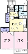 ノースフィオーレＲＫ 2DKの間取り