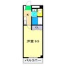 エポカ大川筋 1Kの間取り