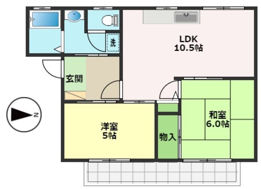 間取図 サングリーンハイツ暁 B棟