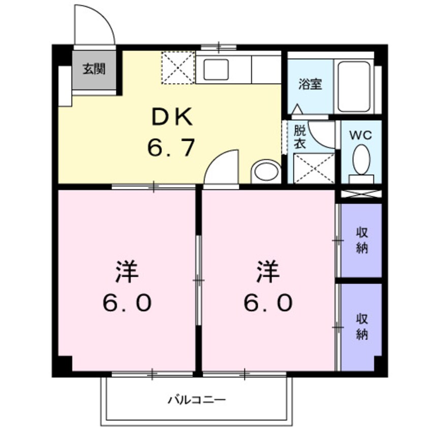 間取図 イースト　ハイツ