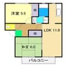 コーポシスル 2LDKの間取り
