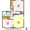 シャンポール Ⅰ 2LDKの間取り