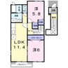 パノラマ 2LDKの間取り