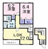 ラフィネ　駅南 2LDKの間取り