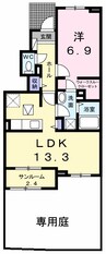 グランハピネス　Ⅱ 1LDKの間取り