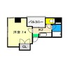 みつわビル Ⅱ 1Kの間取り