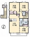 シャーメゾン フォルテ 3LDKの間取り