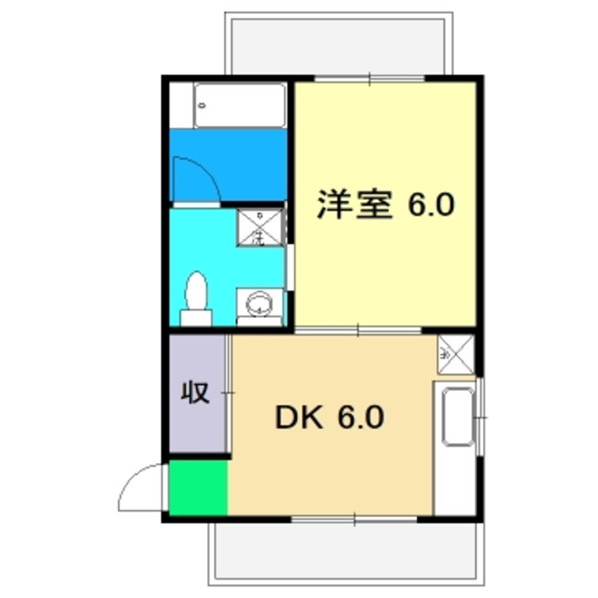間取図 コーポすずき３ 北棟