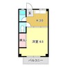 北本町ハイツ 1Kの間取り
