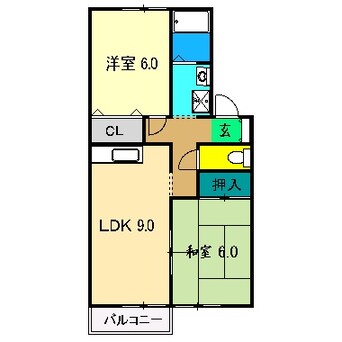 間取図 パストラル澤村Ⅱ