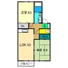 パストラル澤村Ⅱ 2LDKの間取り