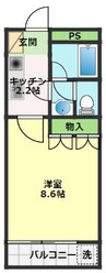 サンポートハイム高須 1Kの間取り