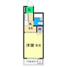 永国寺ハイツ 1Kの間取り