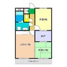 リーヴァかもべ 2DKの間取り