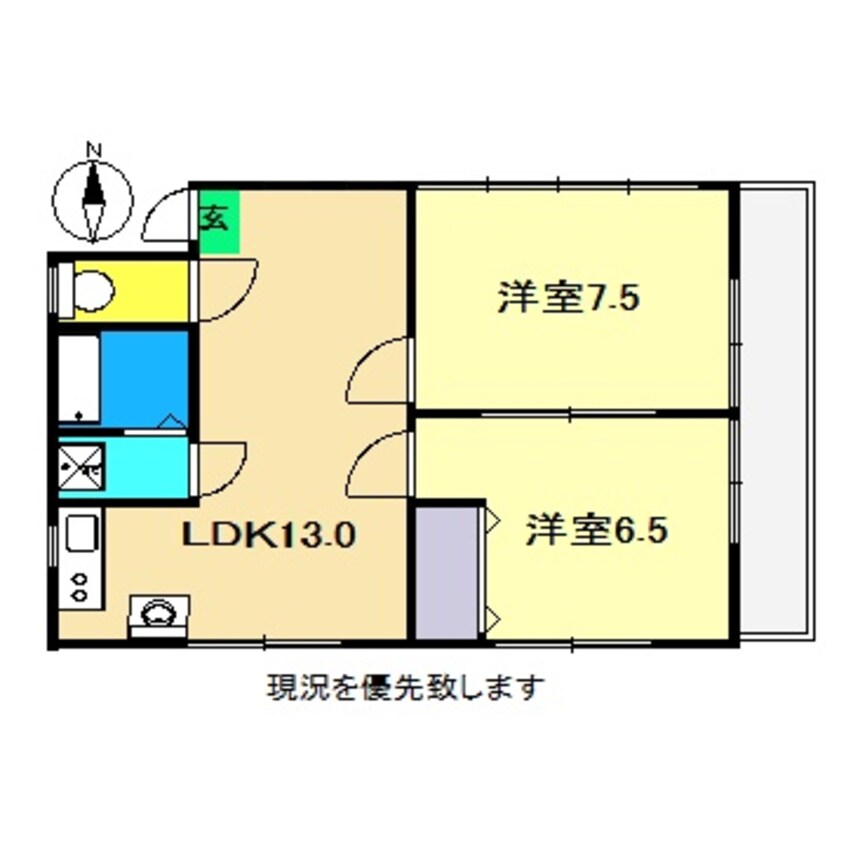 間取図 高知市電ごめん線・伊野線/曙町東町駅 徒歩3分 3階 築21年