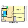 あけぼのハイツ 2LDKの間取り