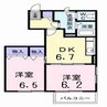 マンダリ－ナＴ・２　Ｂ 2DKの間取り