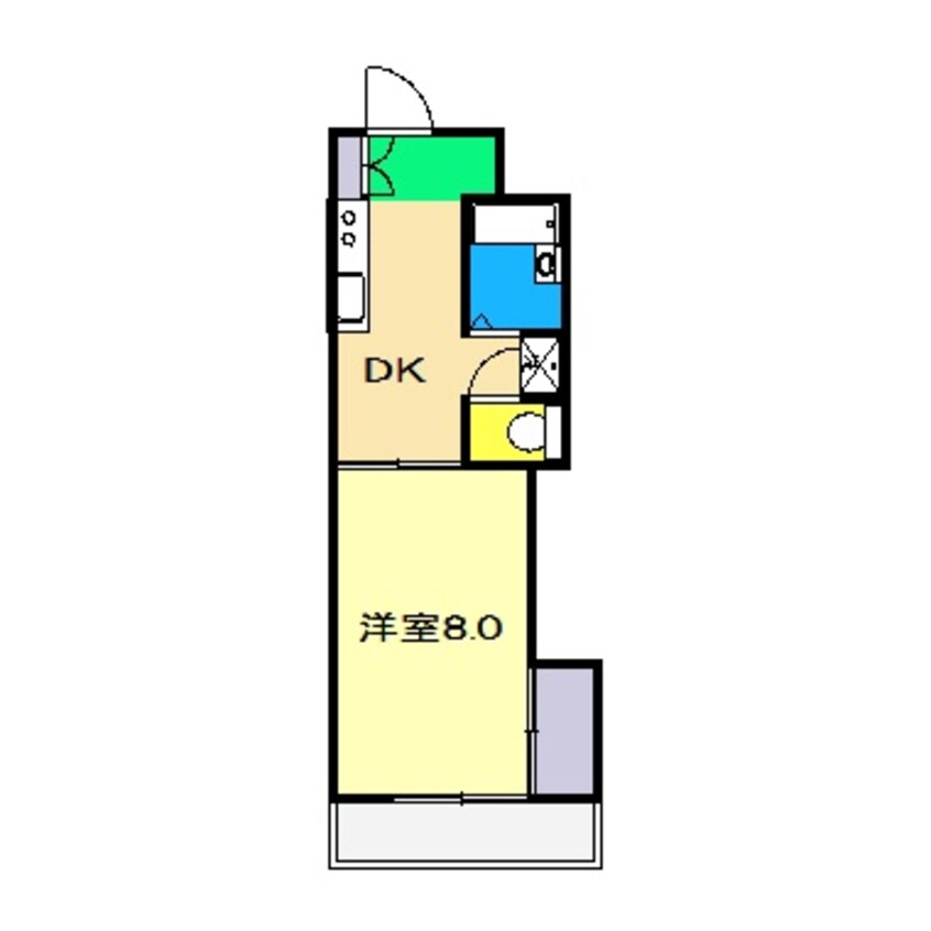 間取図 高知市電ごめん線・伊野線/舟戸駅 徒歩6分 1階 築30年