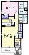 アルド－レ 1LDKの間取り